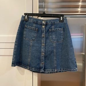 Urban Outfitters Denim Jean with Buttons Skirt Size Small
